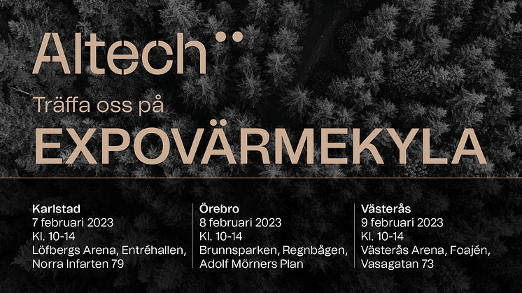 Altech ställer ut på ExpoVärmeKyla