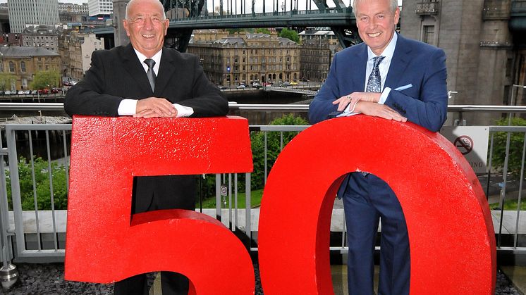 Lloyd Sheriff (left) with Go North East managing director Kevin Carr