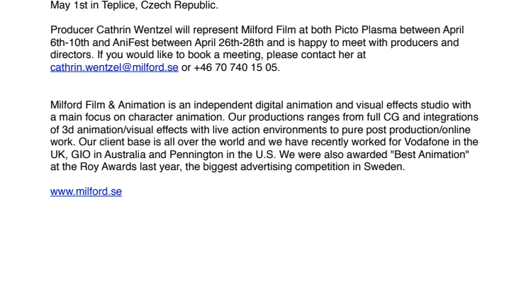 Milford Film attends Picto Plasma and AniFest
