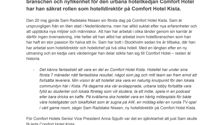 Från hotell i London, Curaçao och Bryssel till hotelldirektör i (Sveriges) Silicon Valley 