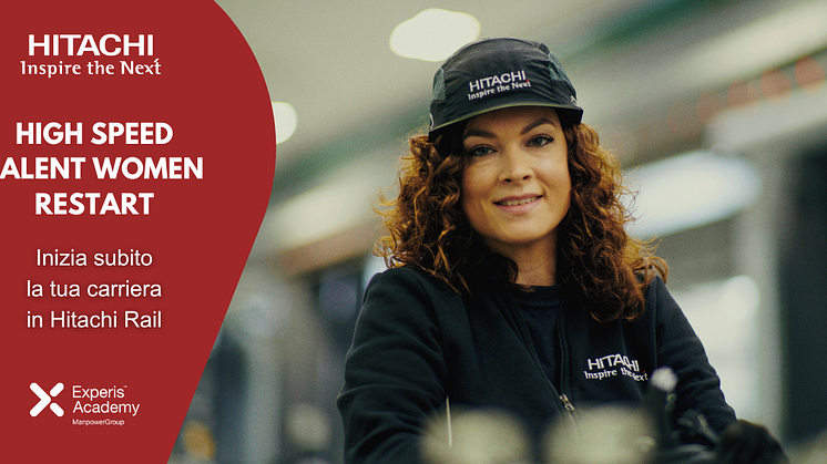 HITACHI RAIL ED EXPERIS INSIEME PER RIDURRE IL GENDER GAP 