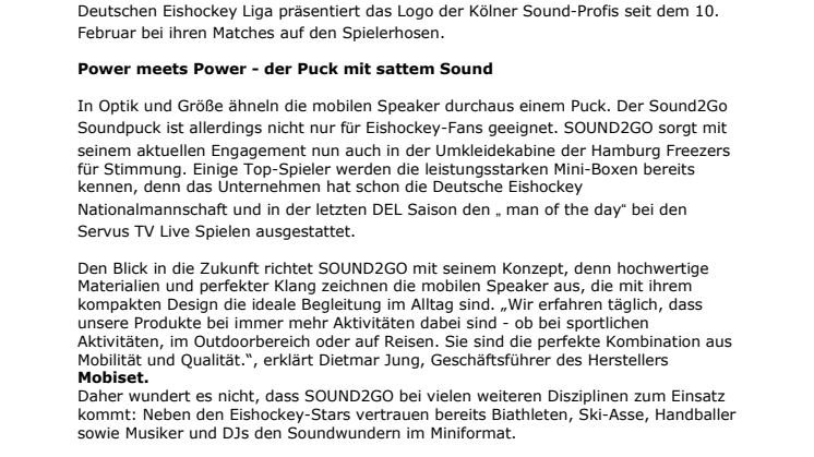 SOUND2GO.net – heiß aufs Eis -  Gemeinsam punkten mit den Hamburg Freezers