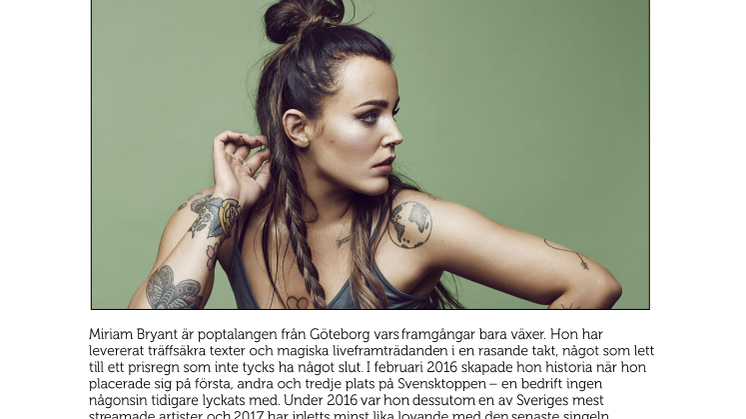 Popstjärnan Miriam Bryant till Furuvik