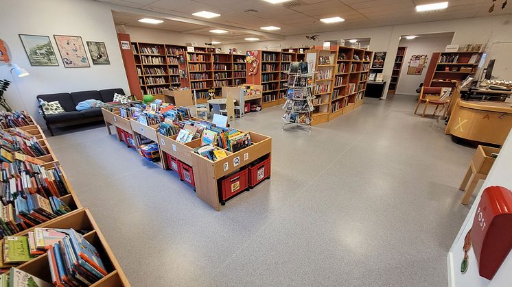 Norrfjärdens bibliotek öppnar upp i nya lokaler på Porsnästorget. Foto: Piteå kommun