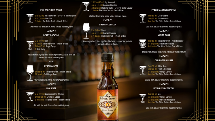 The Bitter Truth Peach Bitters Cocktail Recipes