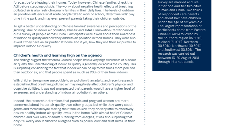 Blueair-TMALL Research on Indoor Air Pollution 