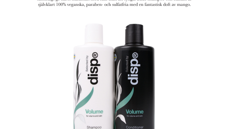 Norrländska disp® lanserar nyheten Volume Shampoo & Conditioner