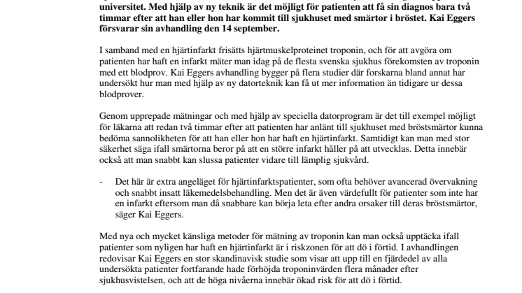 Lättare att bedöma risken för hjärtinfarkt tack vare ny teknik