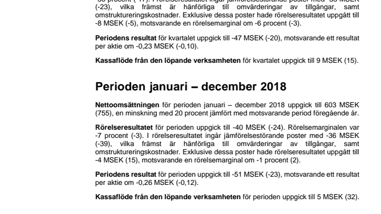 Ökat fokus på Saab-affären och Logistik