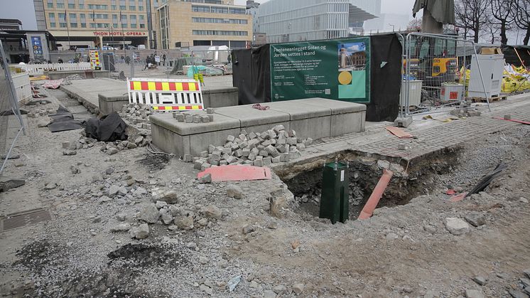 Fonteneanlegget Solen og jorden settes i stand