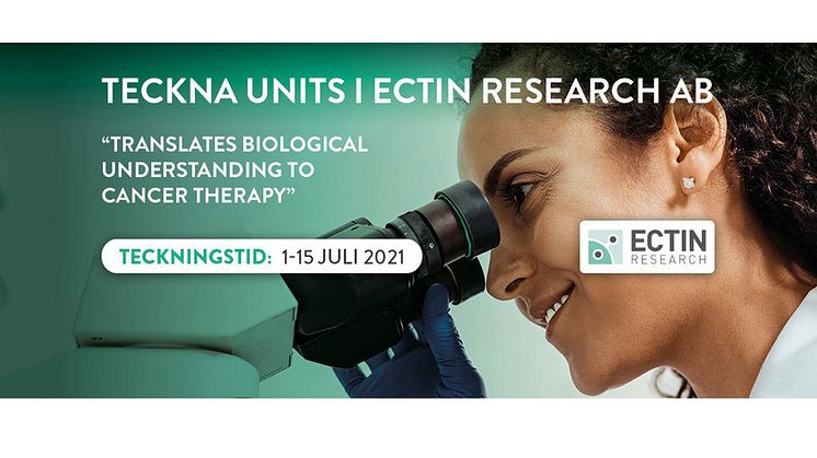 Inför notering, teckning av units i Ectin Research AB