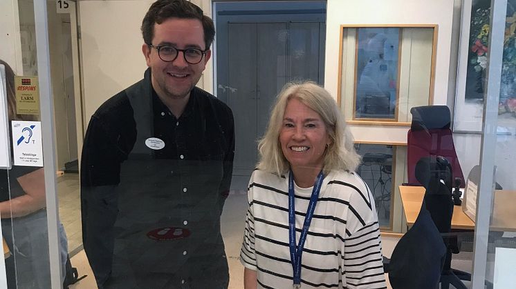 Alexander Pettersson, biståndsbedömare på Karlstads kommun, och Malin Lundgren Kullgren, enhetschef på Gripen, Region Värmland.
