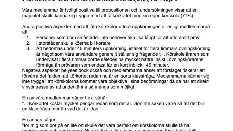 Att köra upp med sin körskola, en samhällsfråga