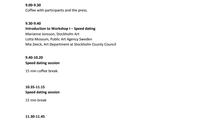 Program speed-date ArtResLab