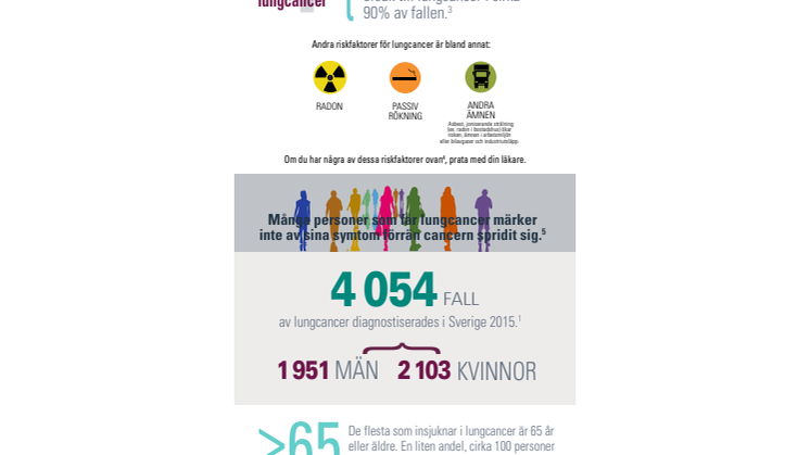 Nyhetsgrafik med fakta om lungcancer