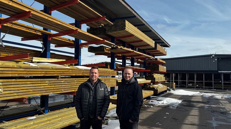 Mattias och Magnus Bergqvist, delägare av Bergqvist Järn & Bygg i Askersund.