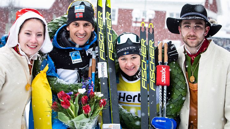 Tore Björset Berdal and Britta Johansson Norgren won Vasaloppet 2019