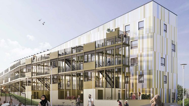 Skissbild på planerade Generationsboendet i Gårdsten