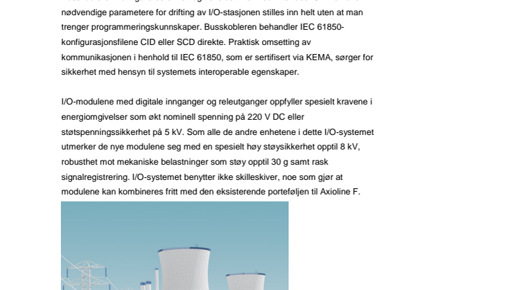 I/O-system Axioline F nå også for IEC 61850