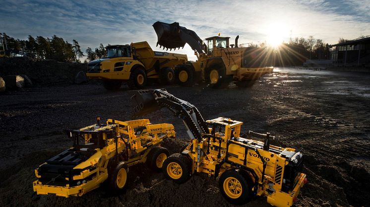 Volvo och LEGO-koncernen i samarbete för att skapa maskiner i miniatyr
