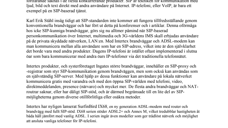 Svenska Intertex grundare utsedd till en av världens 100 viktigaste röster inom IP-telefonivärlden