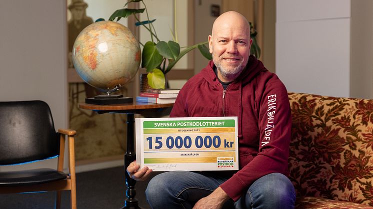 Erikshjälpen får 15 miljoner från Postkodlotteriet
