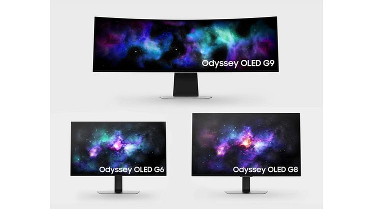 Samsung Electronics utvider Odyssey gamingskjerm-serien med nye OLED-modeller på CES 2024