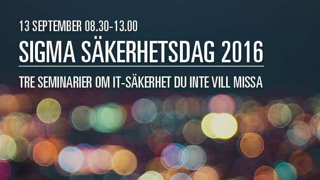 Sigmas Säkerhetsdag 2016