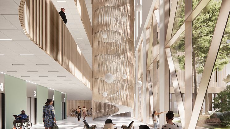 Växjö akutsjukhus, atrium