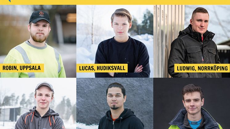 Årets finalister i SM för unga plåtslagare 2018
