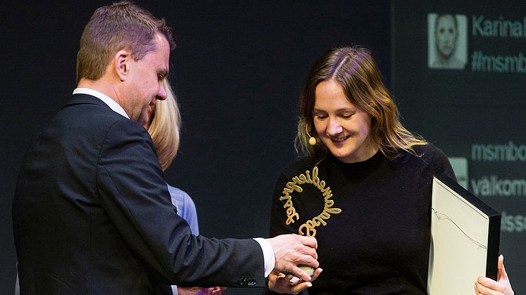Lina Thomsgård tackar Borås för ett "otroligt viktigt pris"