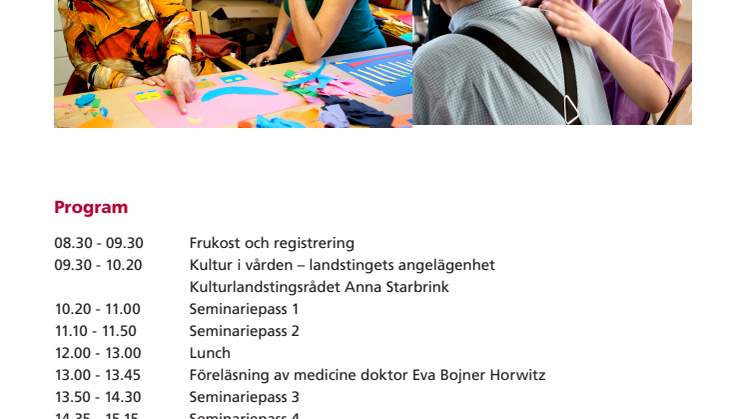 Seminarium Seniorkultur - programblad