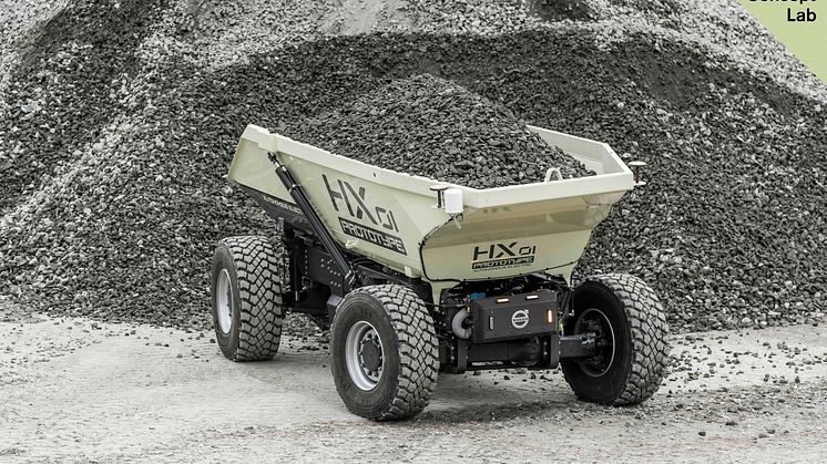 Volvo HX1 självgående batteridriven lastbärare  - i arbete