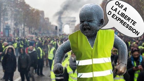 Sinnataggen på Champs-Élysées, Paris