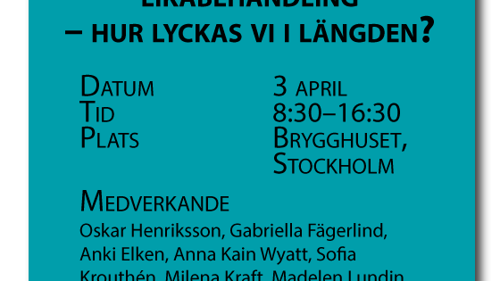 Information om konferensen Mångfald och likabehandling - hur lyckas vi i längden