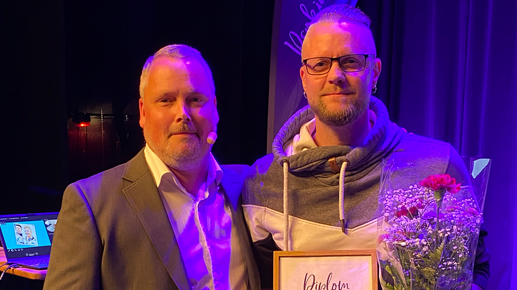 Under tisdagskvällen på Konserthusteatern Karlskrona tilldelades Martin Johansson priset för årets eldsjäl i Ronneby.