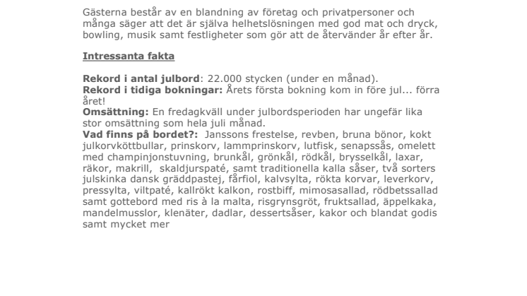 Julborden på Big Bowl - en succé!
