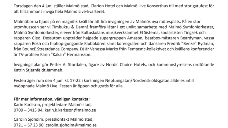 Unikt möte mellan Timbuktu & Damn! och Malmö Symfoniorkester på Malmö Lives kvartersinvigning