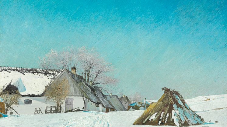 L. A. Ring: "Landskab. Formiddag efter at rimtågen er lettet. Vinderød." (1901)