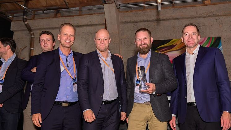 Cisco Security Partner of the Year 2016: från v Niklas Andersson, vd Cisco AB, Kåre Nordström, försäljningsdirektör och Lars Kyhlstedt, affärsområdeschef, Cygate, Peter Karlström SVP Cygate Europe North