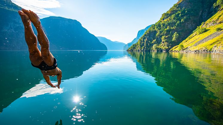 Finn unike badeplasser rundt Flåm og Myrkdalen