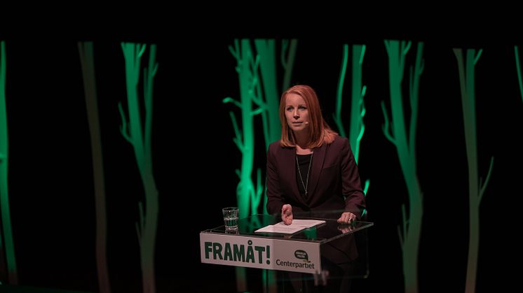 Annie Lööf på Centerpartiets kommundagar idag. 