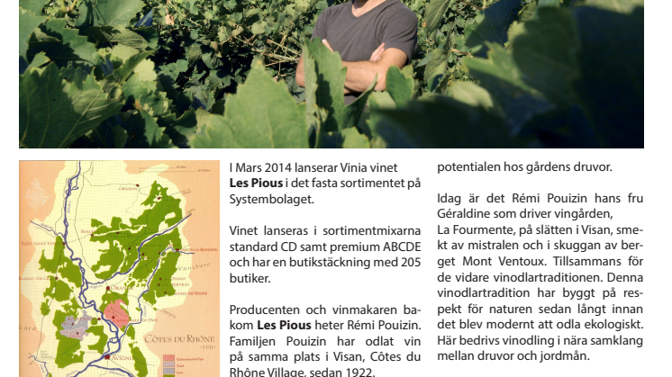NYHET! Les Pious Ekologisk Côtes-du-Rhône på PET  