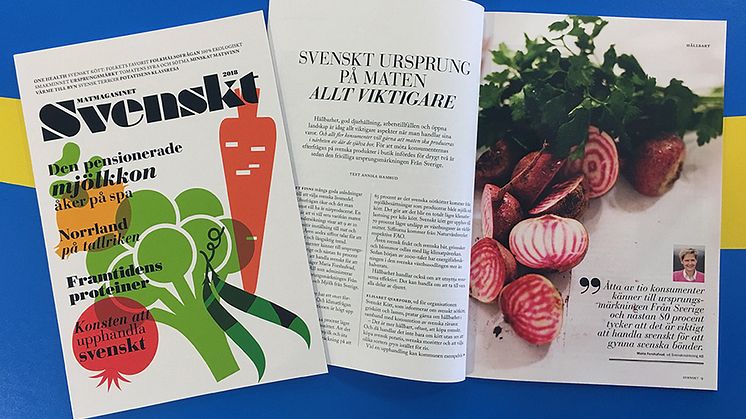 Med Magasin Svenskt vill vi bidra till att öka kunskapen och medvetenheten kring  svenska mervärde. Magasinet är framtaget gemensamt av Svenskmärkning, Martin & Servera och LRF.