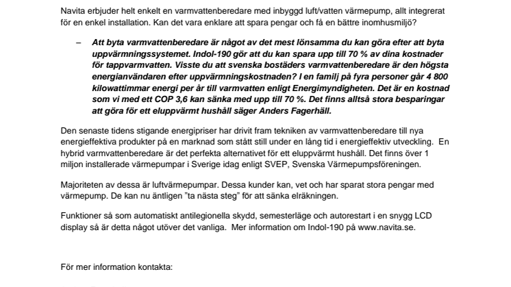 Dags att slänga ut varmvattenberedaren och betala en tredjedel!