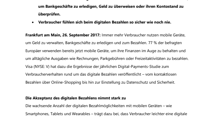 Digitales Bezahlen: Bereits 77 % der Europäer nutzen ihr Smartphone für Bankgeschäfte  und alltägliche Einkäufe