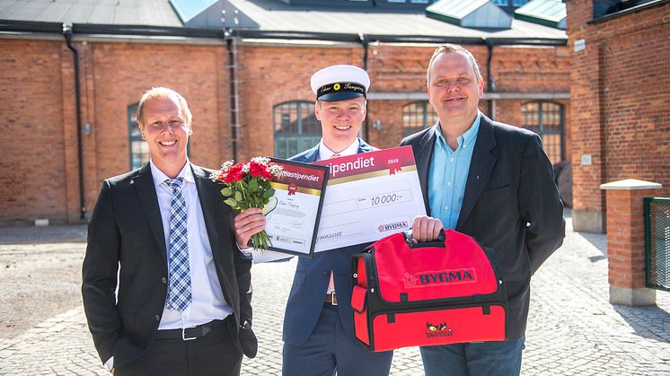 Stolt Bygmastipendiat på Hahrska gymnasiet i Västerås