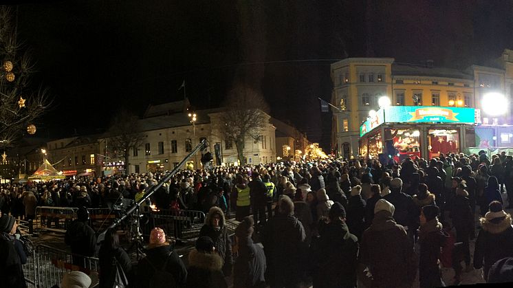 Musikhjälpen besökte Stortorget i Örebro 12-18 december 2016. Foto: Stina Storm/City Örebro.