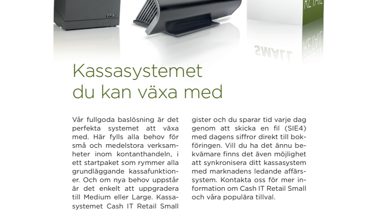Cash IT Retail Small - Kassasystemet du kan växa med