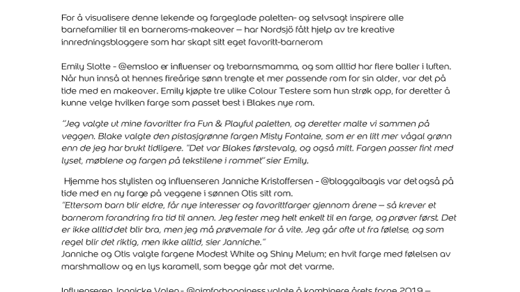 La maling og form få fritt spillerom i barnerommet